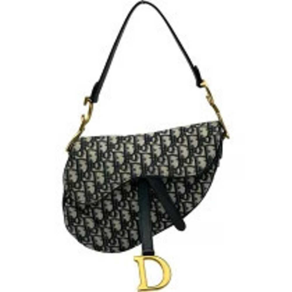Dior Saddle Christian Bag Blue Shoulder Navy Oblique Canvas Blue